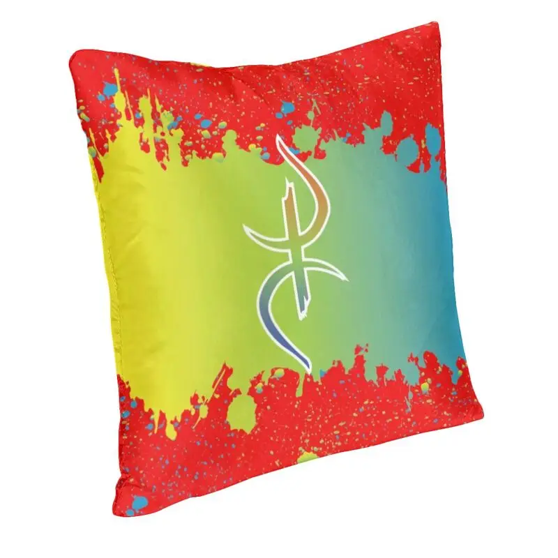 Amazigh Berber Flag Throw Pillow Covers Decor Home Kabyle Tifinagh Chair Cushion Cover Square Pillowcase Double-sided Printing