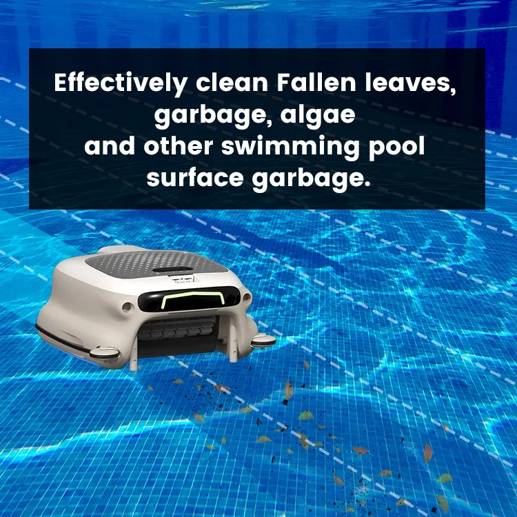 New Design Wireless Swimming Pool Cleaning Robot Skimmer Robot Water Surface Cleans Robot Swimming Pools