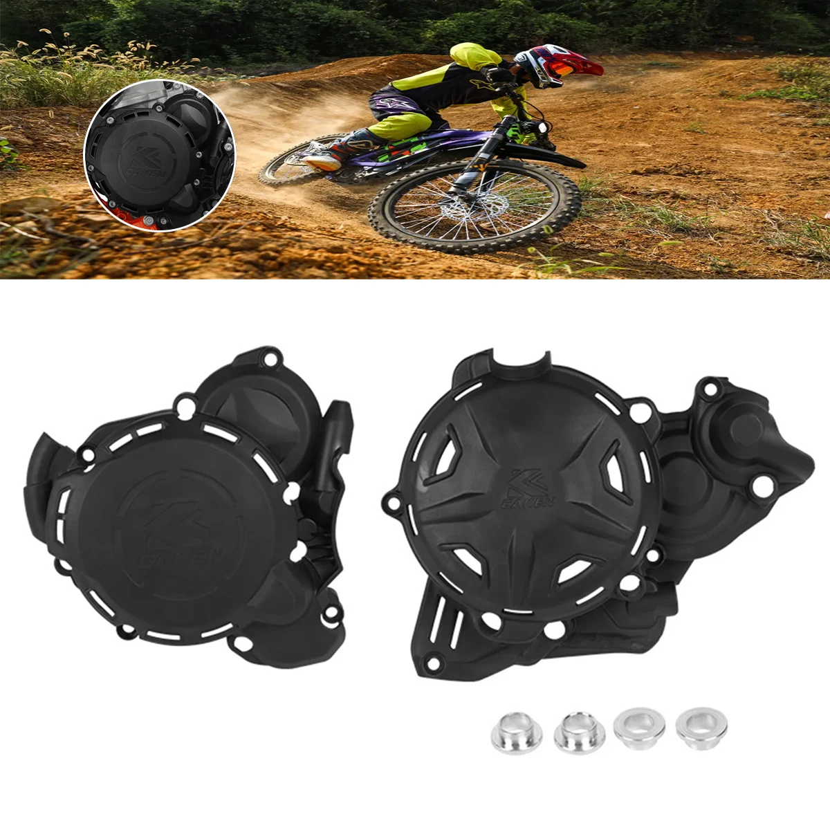 For GasGas Motorcycle Clutch Cover Ignition Protector Guard EX MC EC MCF ECF EXF EWF ES 250 350 450 2024 For KTM EXC SXF XCF XCW