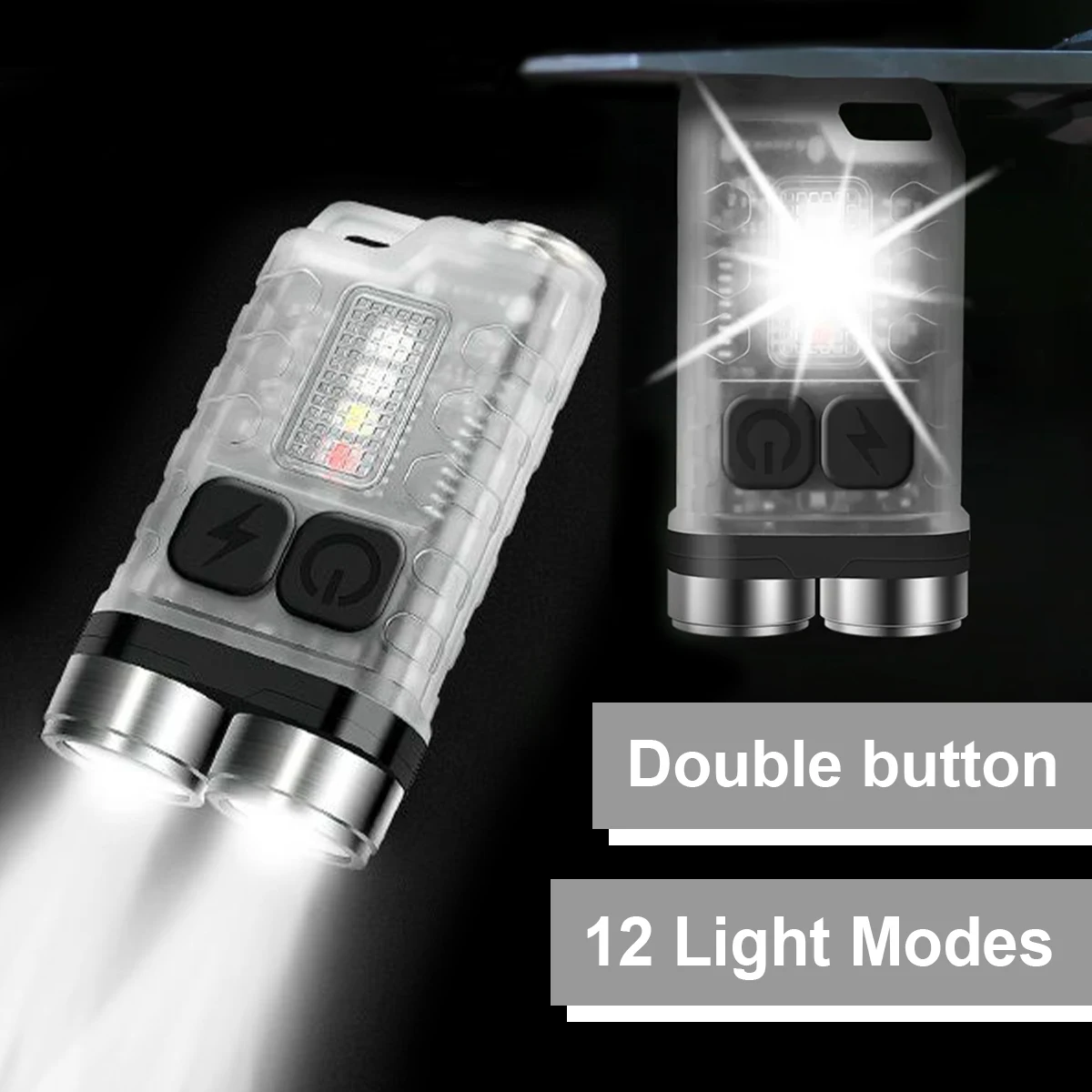 

V3 Led Keychain Portable Flashlight Rechargeable Type C Waterproof Flashlights Usb Mini High Power Laser Outdoor Pocket Lanterna