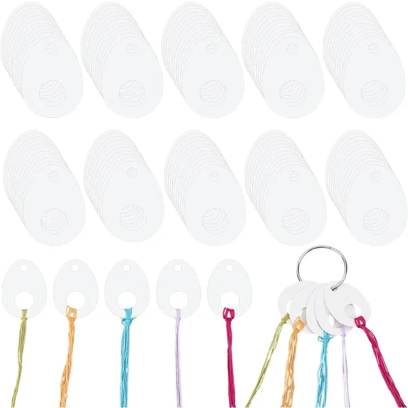 

100 шт., органайзер для ниток для рукоделия, каплевидная форма, бумажная намотка ниток, доска, органайзер для ниток для вышивки карточек с 1 утюгом