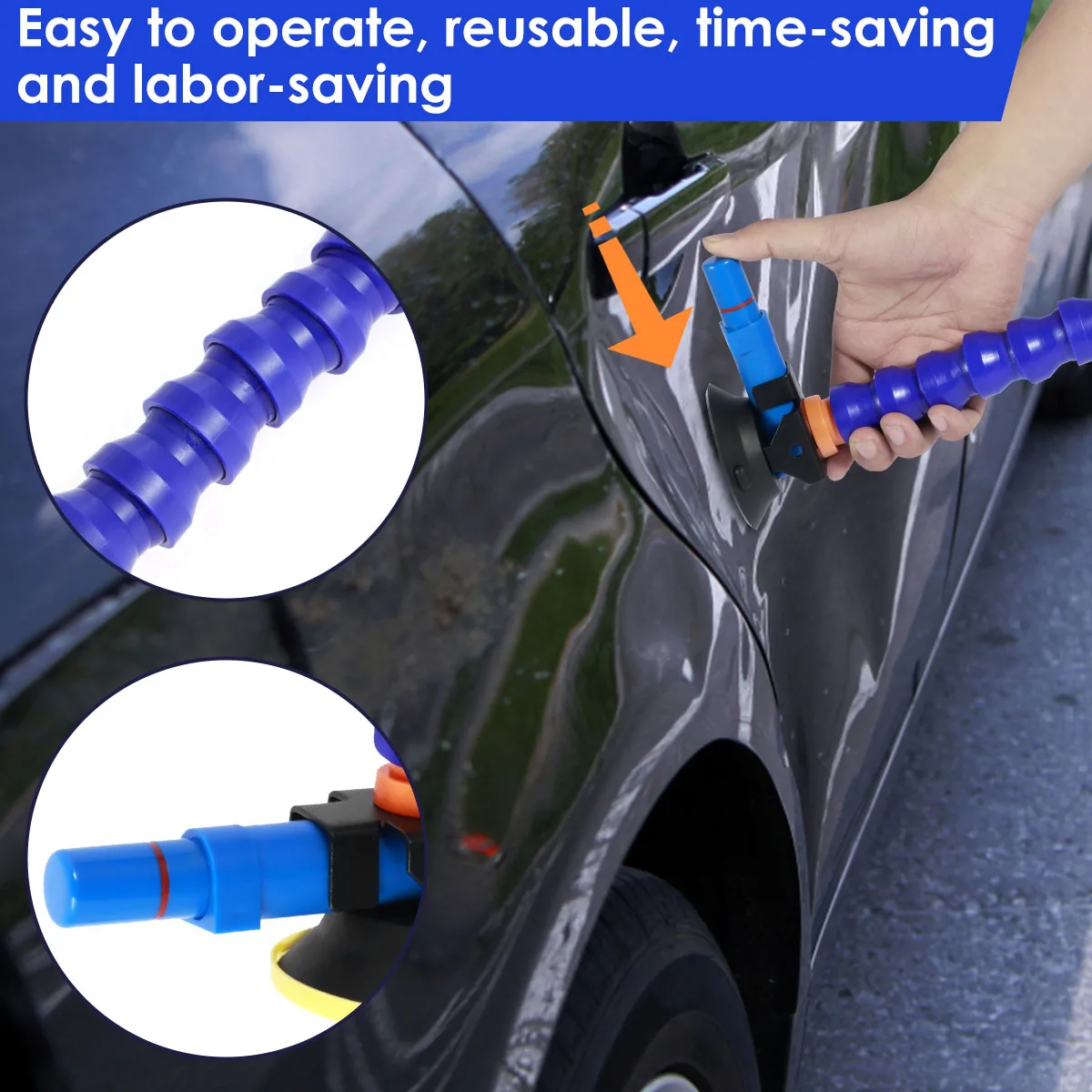 Car Dent Repair Puller Flexible Dent Remover Suction Cups Reusable Car Dent Hand Pump Suction Cup Automotive Repair Tool for Car