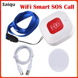 Tuya WiFi Smart Elderly Caregiver Pager SOS Call Button Emergency SOS Medical Alert System for Seniors Patients Elderly At Home