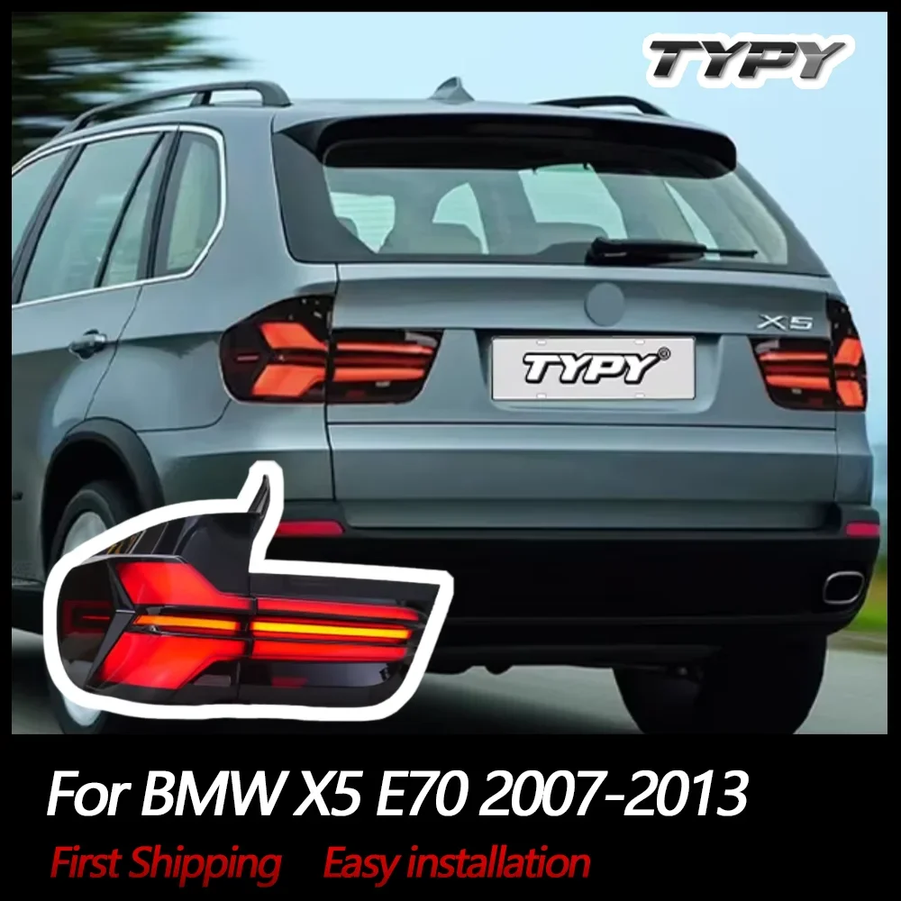 2 Stück LED-Rückleuchten für BMW X5 E70 2007-2013 LED-Rücklichteinheit mit Blinker, Bremslicht, Rückfahrlicht, Ersatz-Rückleuchten