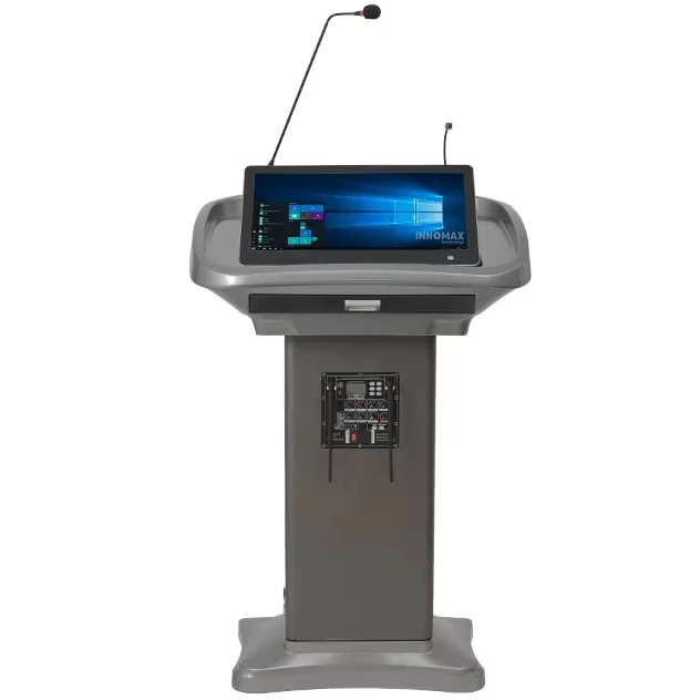 Digital Podium with Screen Smart School Equipment Machine Wireless Microphone System with Loudspeaker Amplifier