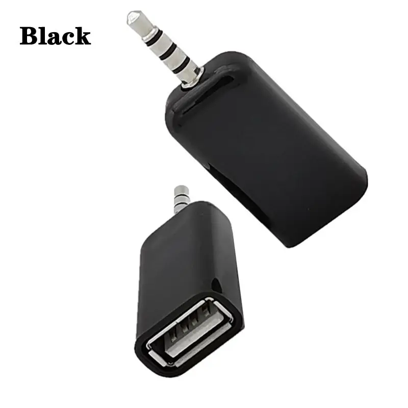 Auto Aux USB eine Frau zu DC 3,5mm männlich USB-Laufwerk, um CD-Player Audio Auto-Audio-Kopf USB af/DC 3,5mm MP5-Adapter schwarz/weiß zu verbinden