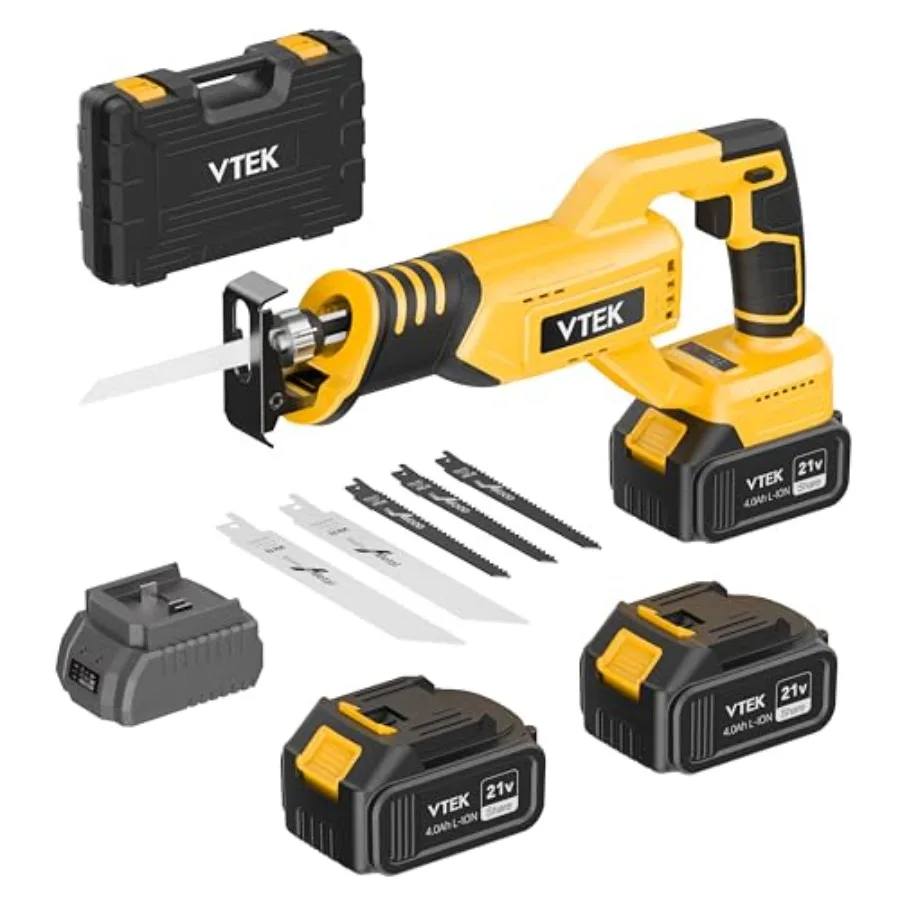

Brushless Cordless Reciprocating Saw3 Level Speed Setting Cordless Power Reciprocating Saw 0-3000RPM Reciprocal Saw Reciprocati