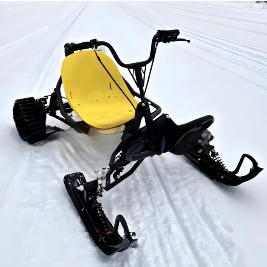Ice and Snow Version Tracked Ski Sled Steel Tube Frame Go-Kart Scenic Area Off-Road Entertainment Venue Snowmobile view 3
