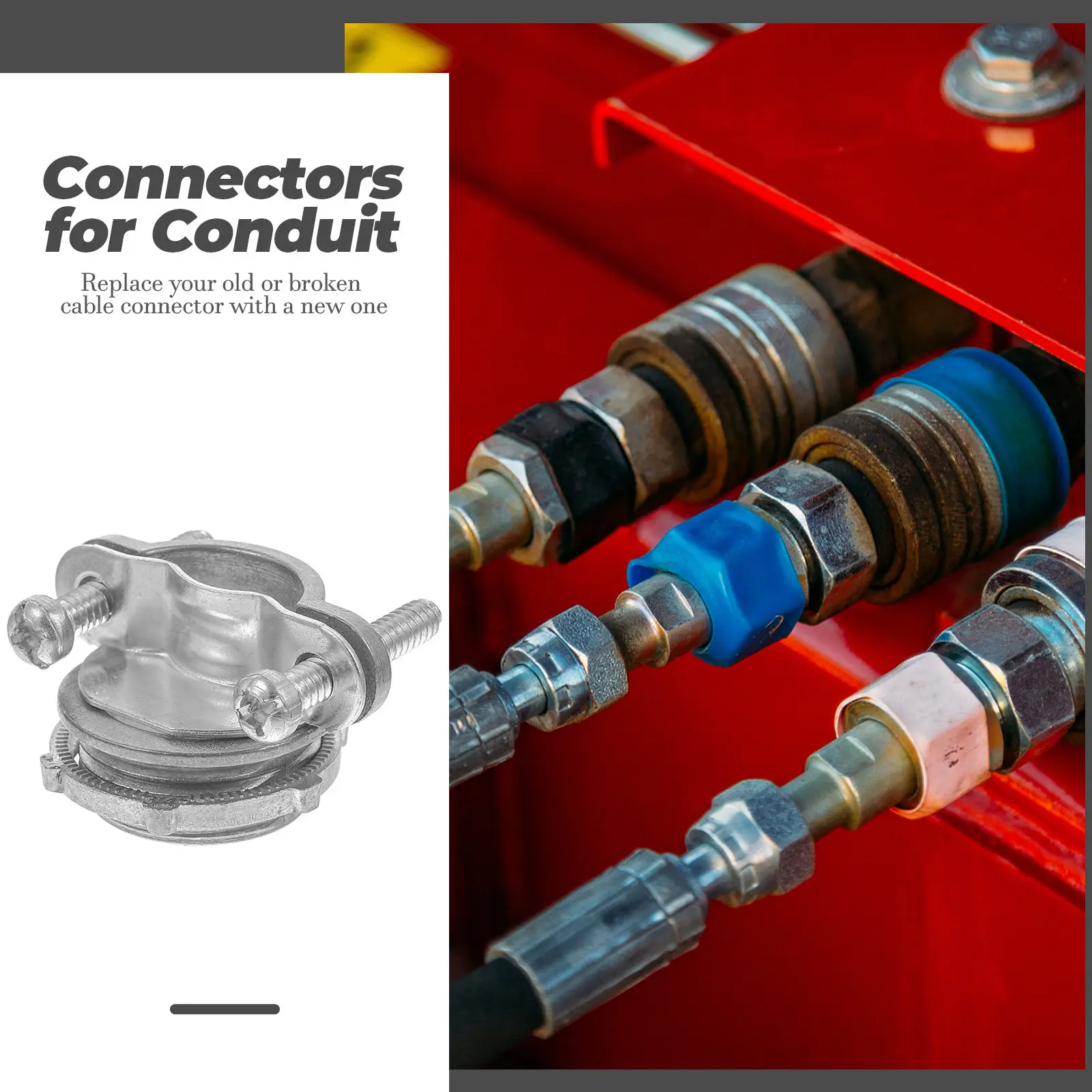 Cable Connector 3 4 Inch Clamp Type Wire Clips for Conduit Zinc Alloy Durable Connectors Protect Cables Electrical Thread Holder