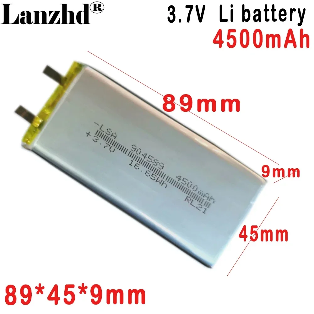 

904589 Li Polymer Lithium Battery 4500mAh 3.7V For Notebook with built-in battery LED light fixture