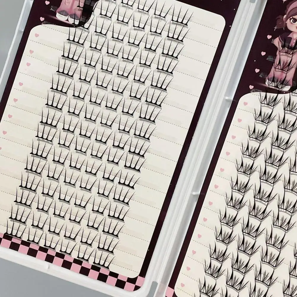 Segmented Eyelash Extensions Glue-Free Cluster Eyelash Self-adhesive Eyelash Grafting Beauty Makeup Single Cluster False Lashes