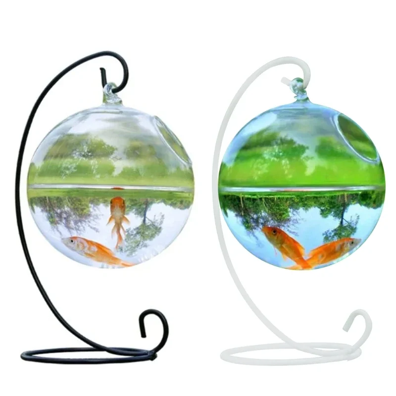 

Creative Transparent Spherical Fish Tank Small Desktop Glass Fish Tank Round Hanging Glass Aquarium Fish Tank Home Decoration