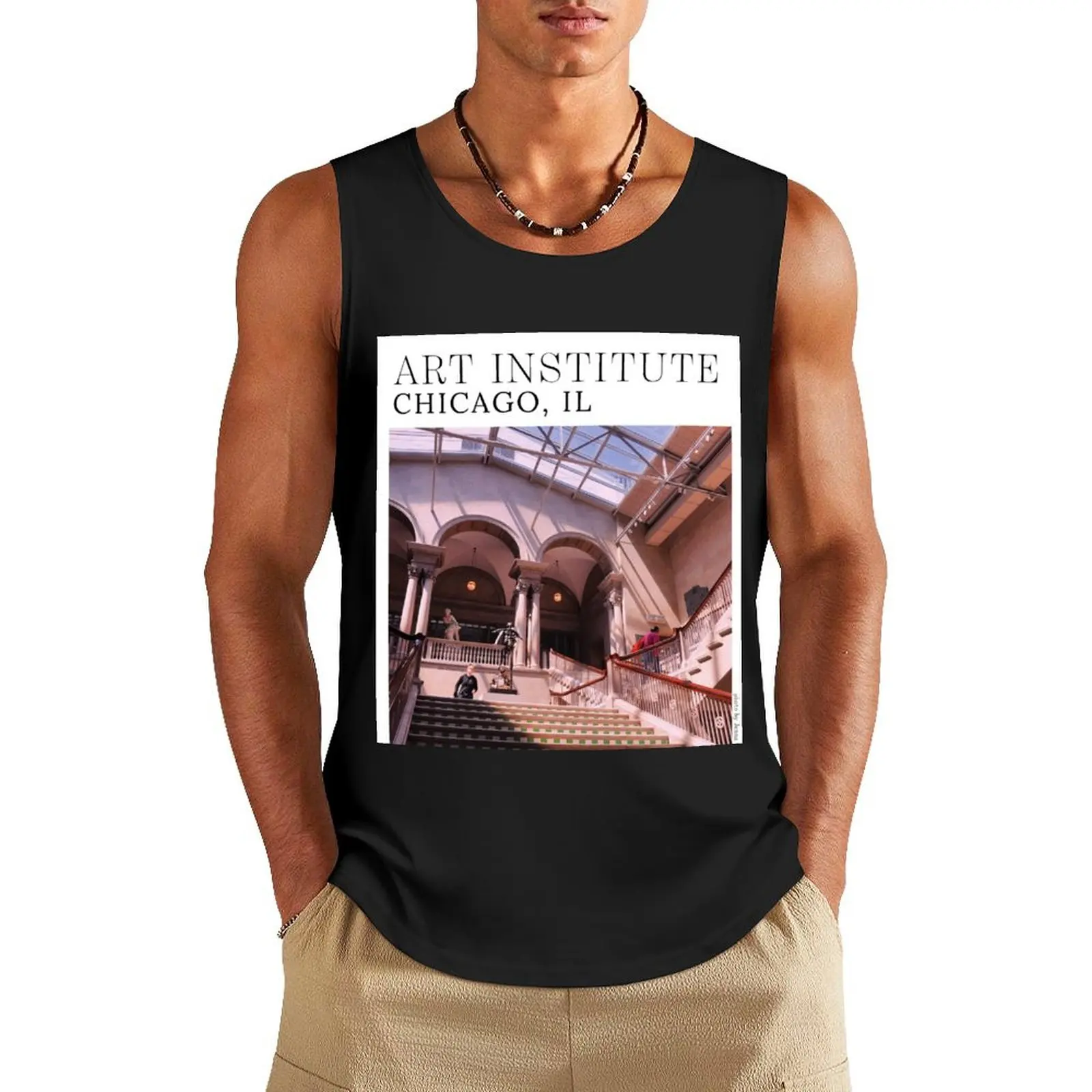 

ART INSTITUTE OF CHICAGO MUSEUM PRINT Tank Top anime t-shirts t shirt men clothing t-shirts for men