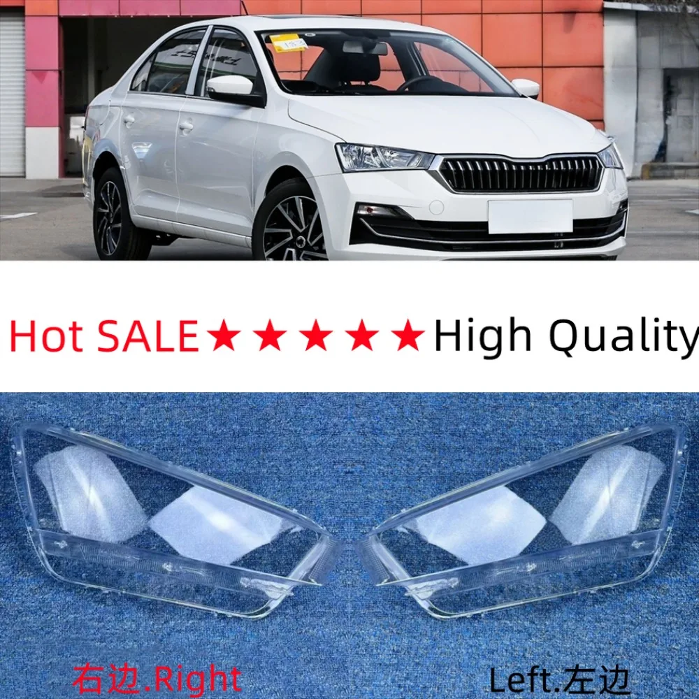For Skoda Rapid 2020 2021 2022 Year Front Headlight Cover Transparent Lampshade Headlamp Lens Shell Body Kit Accessories