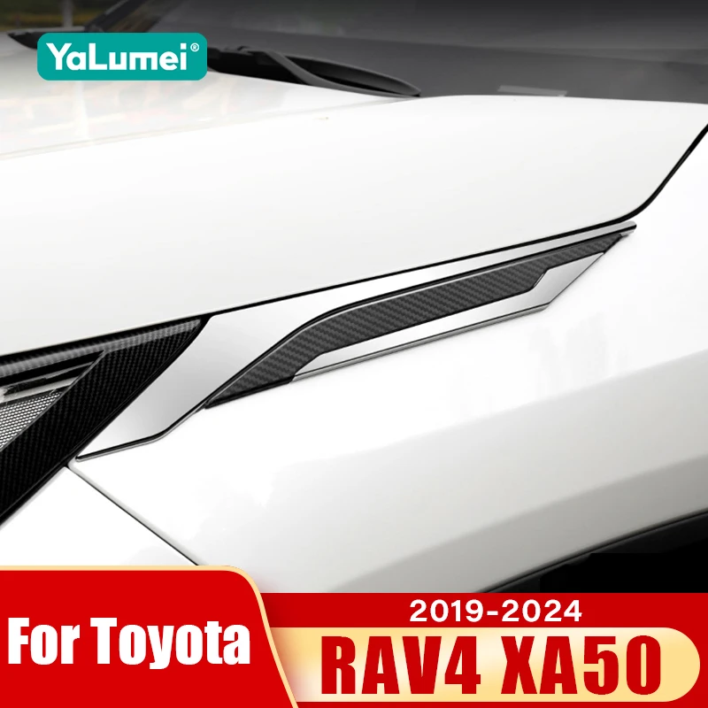 

For Toyota RAV4 2019 2020 2021 2022 2023 2024 RAV 4 XA50 Hybrid Car Leaf Board Decoration on Shark Gills Trim Cover Accessories