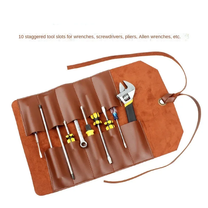 Multifunctional Tools Storage Bag Reel Kit Handbag Engraving Knife Leather Tool Bag Woodworking Tool Storage Box Roll Up Pouch