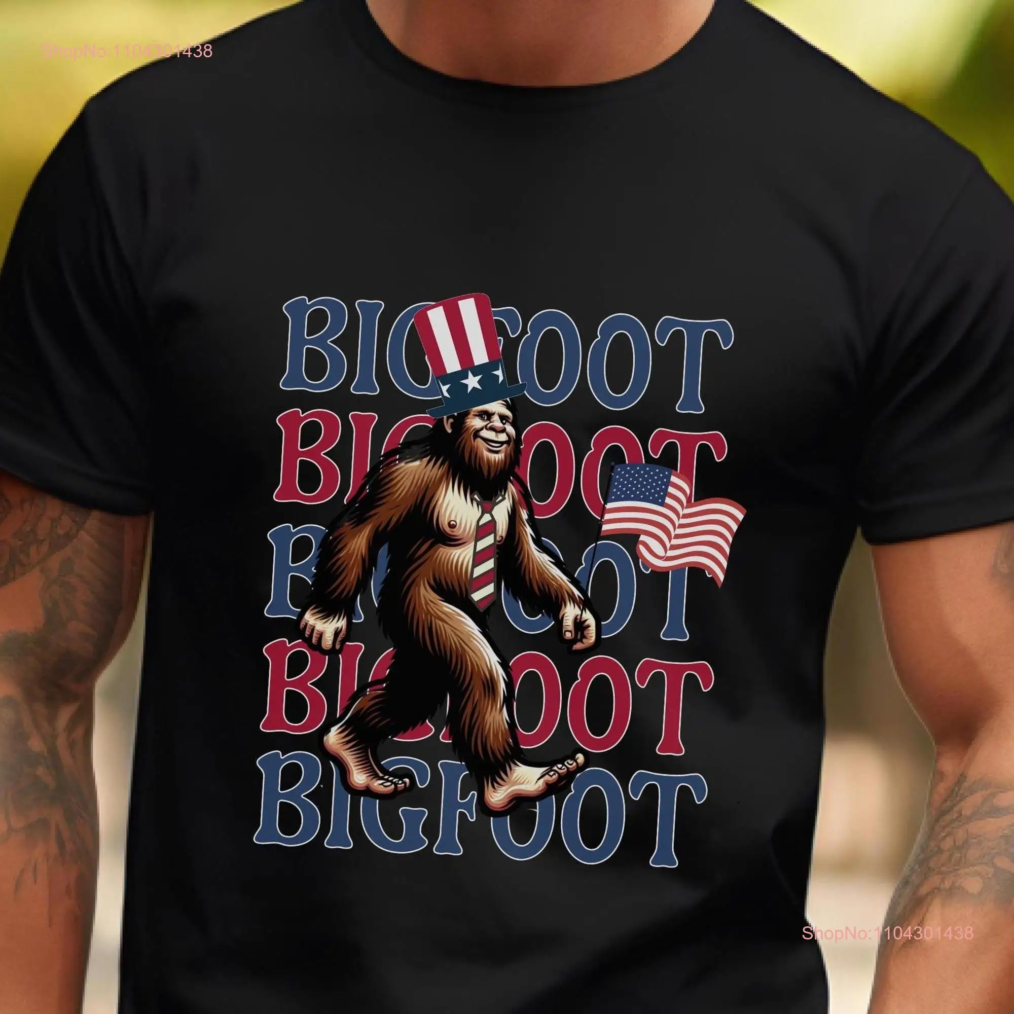 Patriotic Bigfoot Election shirt 2024 Funny T Sasquatch voting gift long or short sleeves