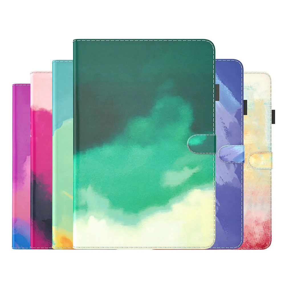 For Huawei MatePad Mate Pad 11 2021 DBY-W09 Case Coque For Huawei MatePad 11 10.95 Watercolor Leather Wallet Tablet Cover