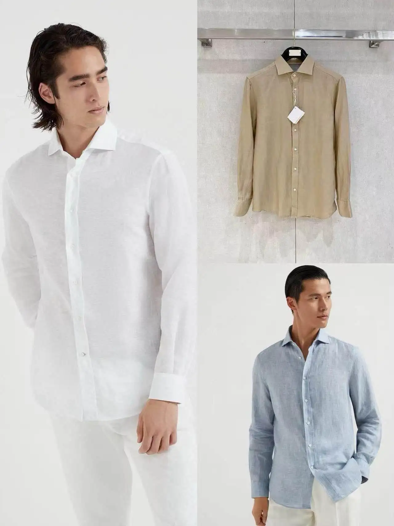 Italy BC autumn and winter business casual long-sleeved shirt old money Fengshi fashion solid color BC shirt