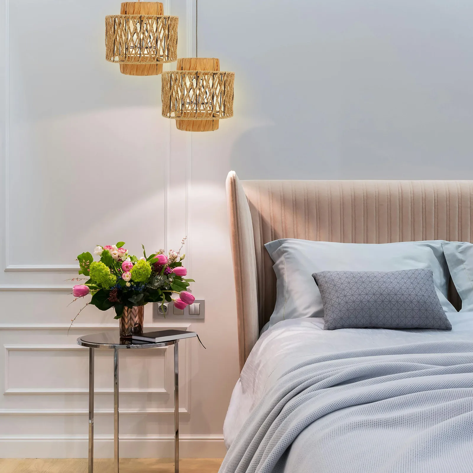 boho-woven-lamp-shade-handmade-paper-rope-rustic-lampshade-indoor-pendant-light-cover-ceiling-lamp-shade-replacement-soft-light