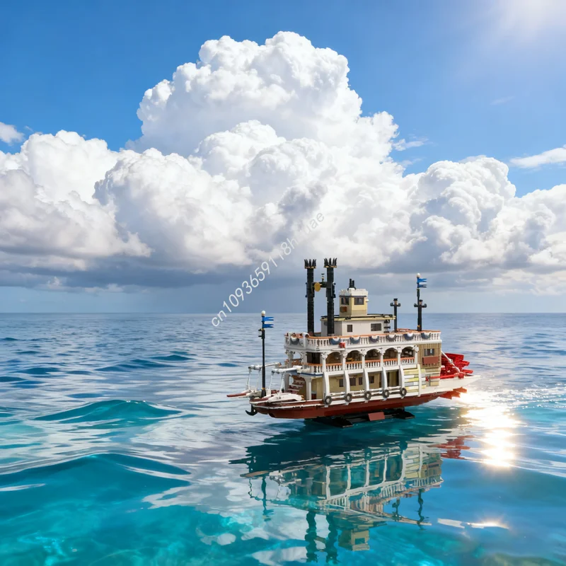 

4774pcs MOC Steamboat Widened Boated Model Building Toy Blocks Architecture Creative Christmas Gifts Education Kids Birthday