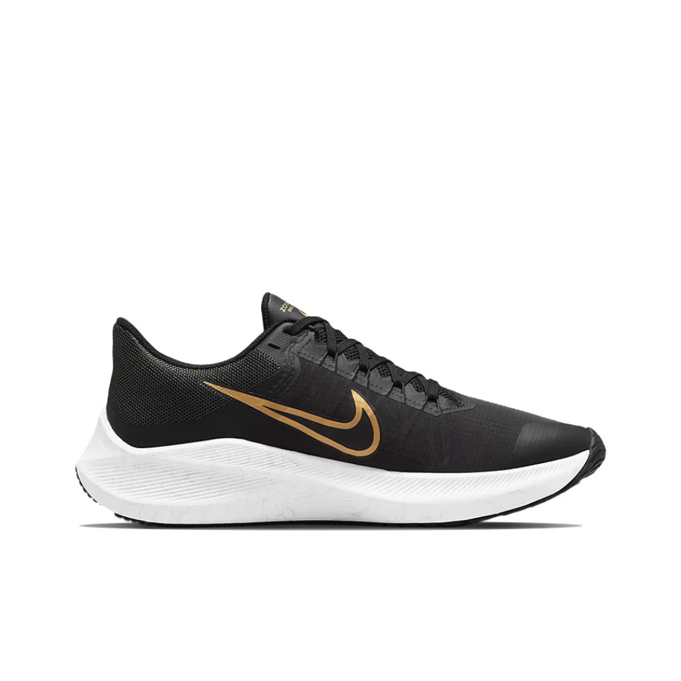 Originele Nike Zoom Winfro 8 Zwart Goud Kleur Unisex Mannen En Vrouwen Lopen Casual Ademende Schoenen Sneakers CW3419-009