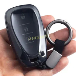 Black Transparent Key Fob Case Cover Keychain Car Accessories For Chevy Malibu Blazer Bolt EV Trax Equinox Traverse Trailblazer
