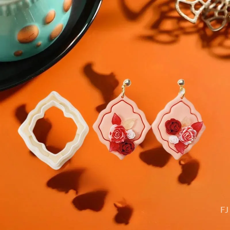 

[YU]Frame Shape Polym Er Clay Cutters Embossing Clay Cutters For Earrings Jewelry Making DIY Hand Tools