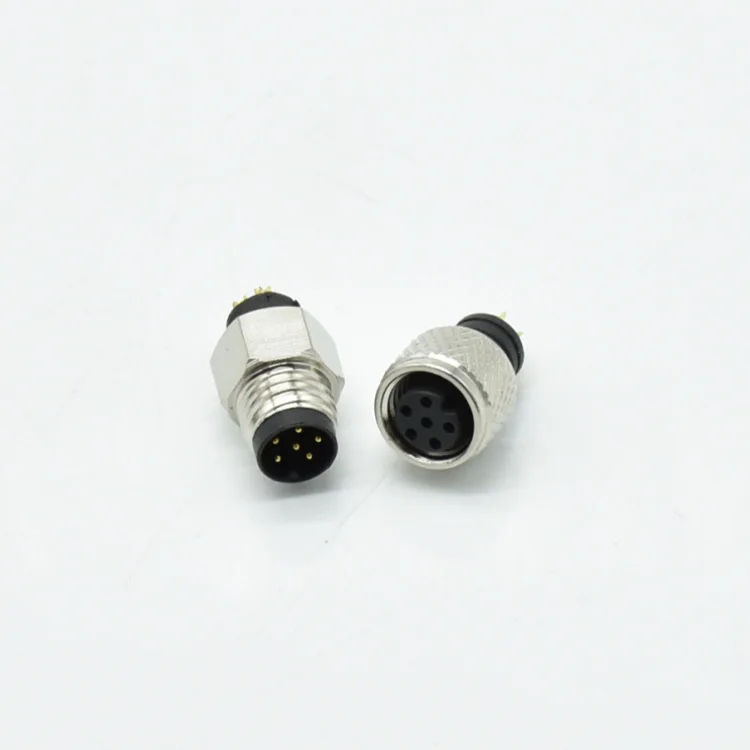 Conector Circular M8 com Moldagem por Injeção de Fio, Masculino e Feminino, Cabeça Bare, Tipo Pin, Electronic Data Systems, Preço Baixo, M8-6