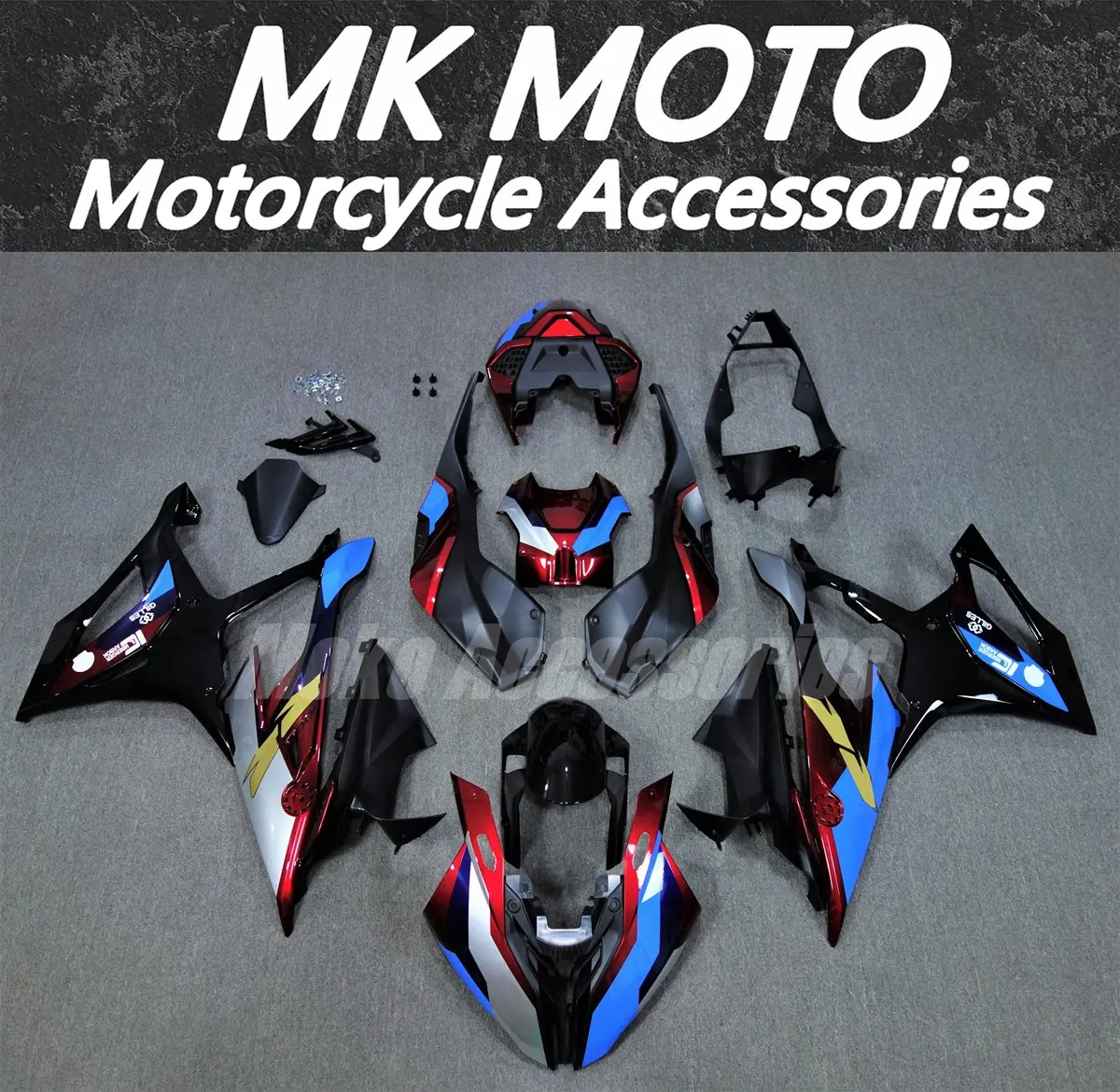 

Moke moto Fairings Kit Fit For M1000RR S1000rr 2019 2020 2021 2022 Bodywork Set 19 20 22 High Quality Injection Red White Blue