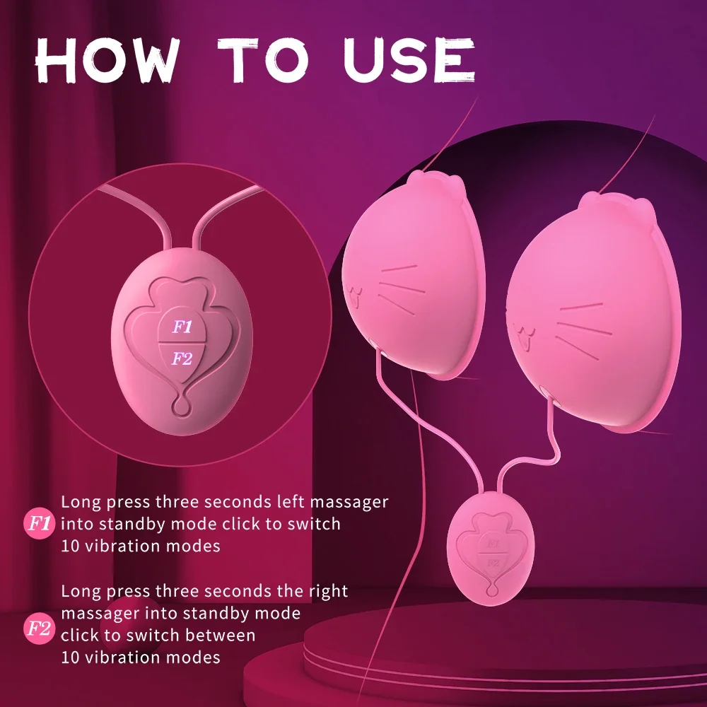 Nipple Vibrator Sex Toys for Women Nipple Clamps Sucking Stimulator Massager with 10 Powerful Modes adult toy breast stimulator