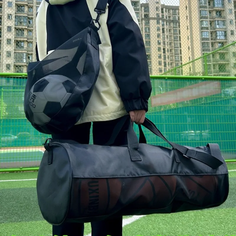 

Mesh Bag Adjustable Basketball Bag Sports Equipment Bag with Zippers Pocket for Basketball Football Volleyball Soccer
