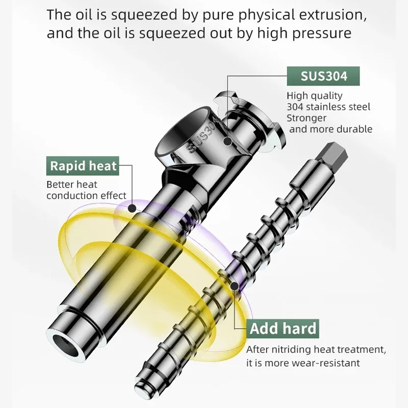 DIVEDEER الفولاذ المقاوم للصدأ T1 ضغط الزيت المنزلية الصغيرة الذكية التلقائي متعددة الوظائف الفول السوداني السمسم بذور اللفت الصحافة T1