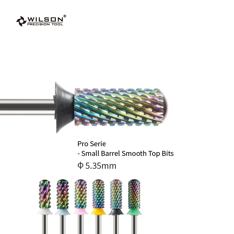 WILSON 5,35 mm Pro Serie Small Barrel Smooth Top Bits-Narzędzia/Gwoździe/Manicure/Akcesoria do paznokci/Wiertła