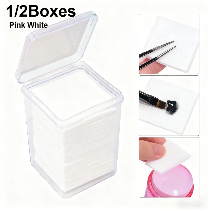 1/2箱 ピンク ホワイト ネイルコットンパッド ネイルコットンパッド ワイプパッド アートクリーニング マニキュア ペディキュア ワイプ アートクリーニング