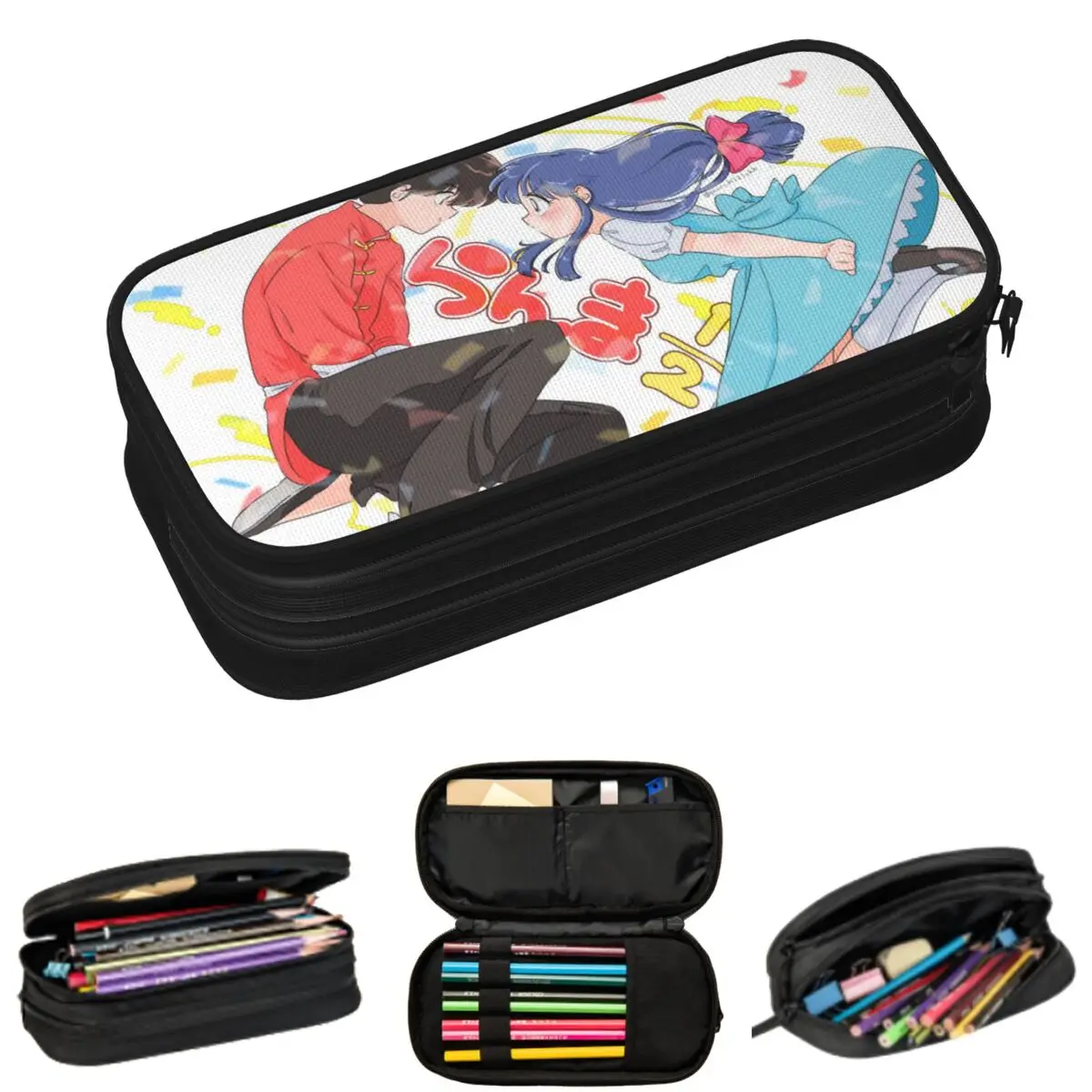 

Аниме-пеналы P Chan Ranma Akane для школьников, вместительные пеналы-косметички для ручек и карандашей