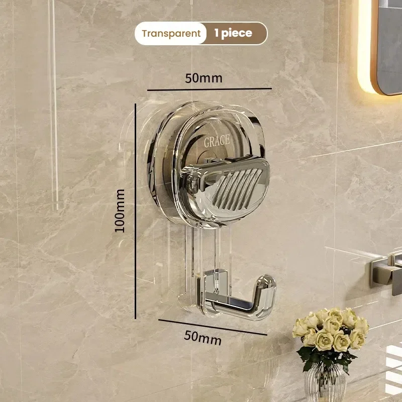 خطافات شفط شفافة، قوة فراغ قوية، خطافات لاصقة بدون حفر للمنزل، باب المطبخ، الخلفي