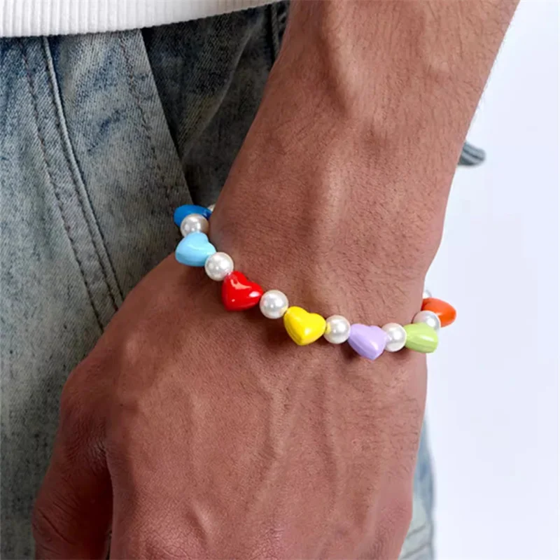 Fashion Candy Love Bead bracciale uomo e donna Dopamine coppia accessori per gioielli Light Luxury Gift Trend