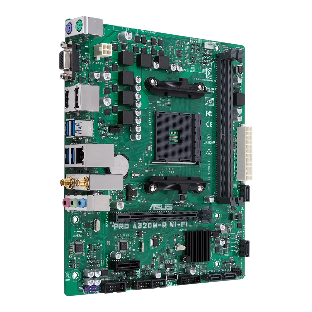 ASUA A320 Motherboard PRO A320M-R WI-FI Socket AM4 support Ryzen 5 5600 5700 PRO 1200 4300G  220GE cpu DDR4 32GB Micro ATX