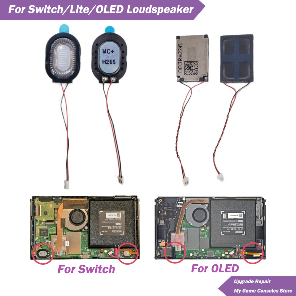 

2/10pcs Loudspeaker for Nintendo Switch Lite OLED Console Replacement Speaker with Flex Original Built-in Speaker