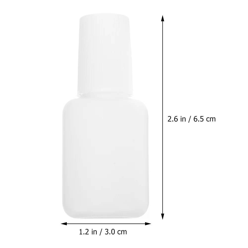 22 Pcs Nail Gel Polish Bottle Empty Base Glue Container Travel Jars Cuticle Oil Samples White Vials