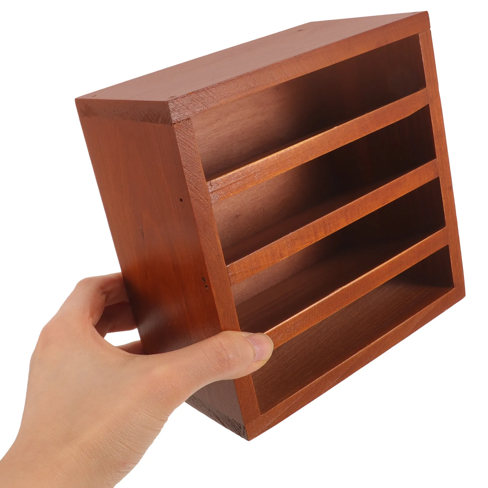 Cosmetics Storage Holder Wood Lipstick Organizer Box for Desktop Stand Display Rack Tidy Your Beauty Essentials