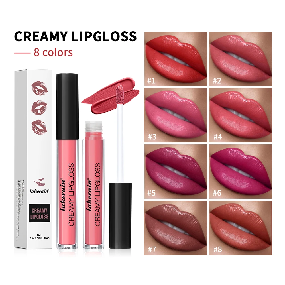 Lip Gloss Semi-Matte Long-lasting Velvet Lip Tint Non-drying uitable for all skin moisturizing lipgloss plump brown Cosmetics