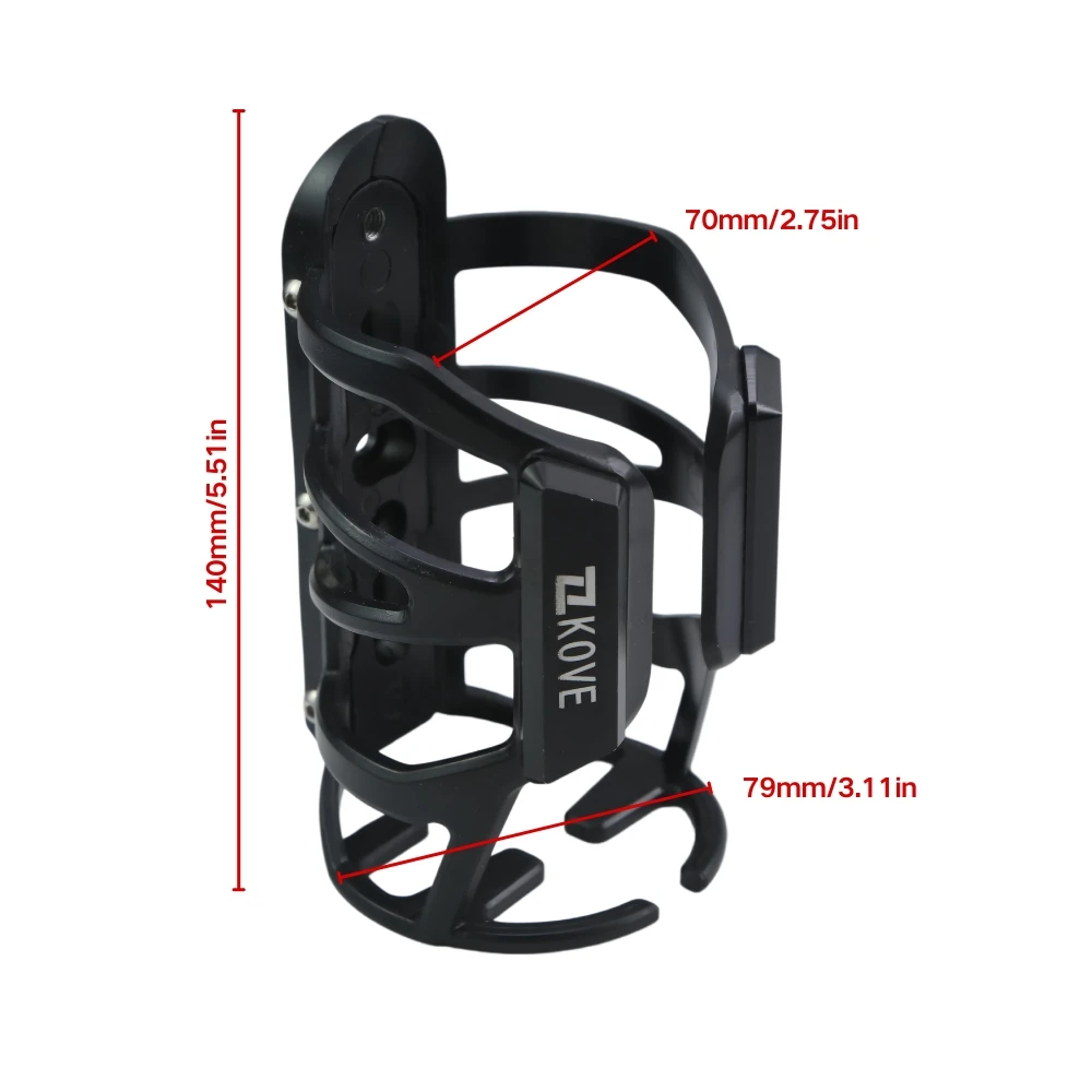 

Aluminum Alloy Black Motorcycle Water Bottle Holder Cup Bracket For KOVE Motorbike Drink Mount Cage Accessories
