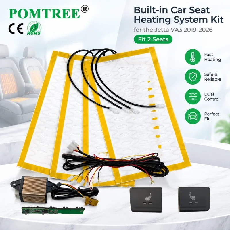 108W Built-in Car Seat Heating System Kit Fit For Jetta VA3 2019-2026,Comfortable Driving In Winter Fit 2 Seats