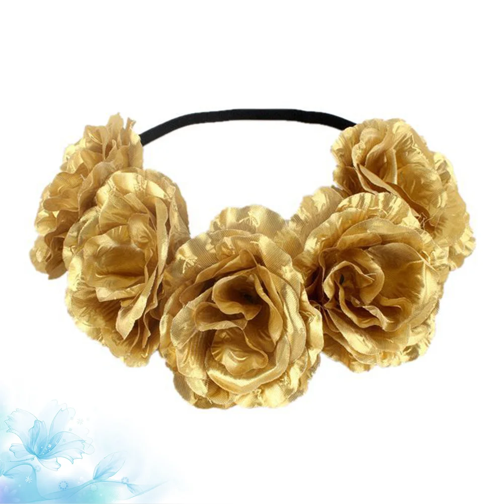 

Girls Headbands Rose Party Hairband Headgear Headdress for Floral Garlands Decor