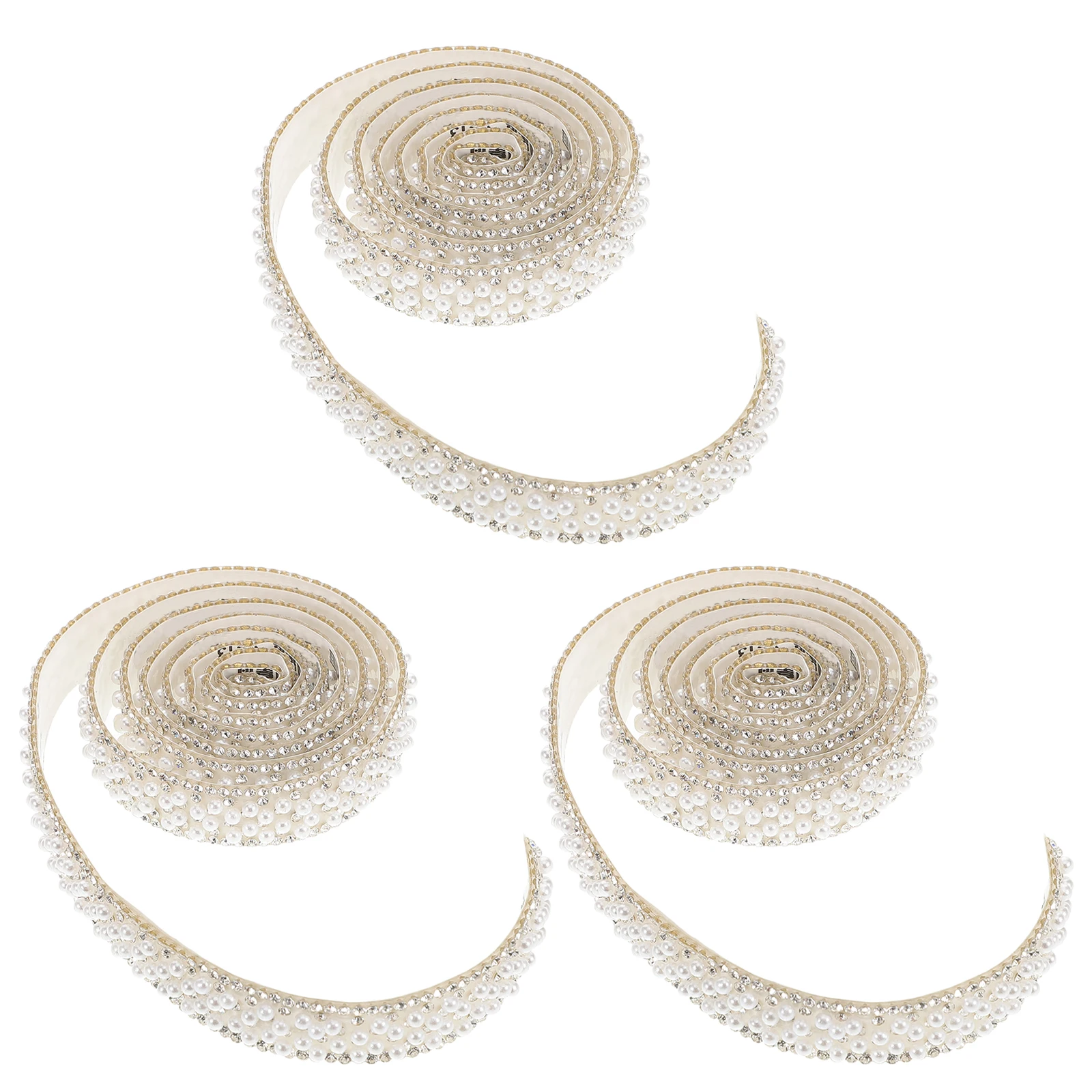 

Rhinestone Wedding Trim Pearl Stickers 15mm Crystal Decoration Ribbon Birthday DIY Craft White Self Adhesive Bling Tape