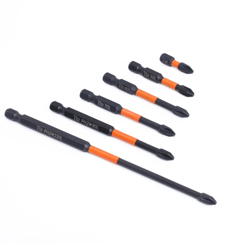 LAVIE 1/4 Hexagon Handle Strong Magnetic S2 Material PH2 X 25-150mm Screwdriver Bit Set PH2A