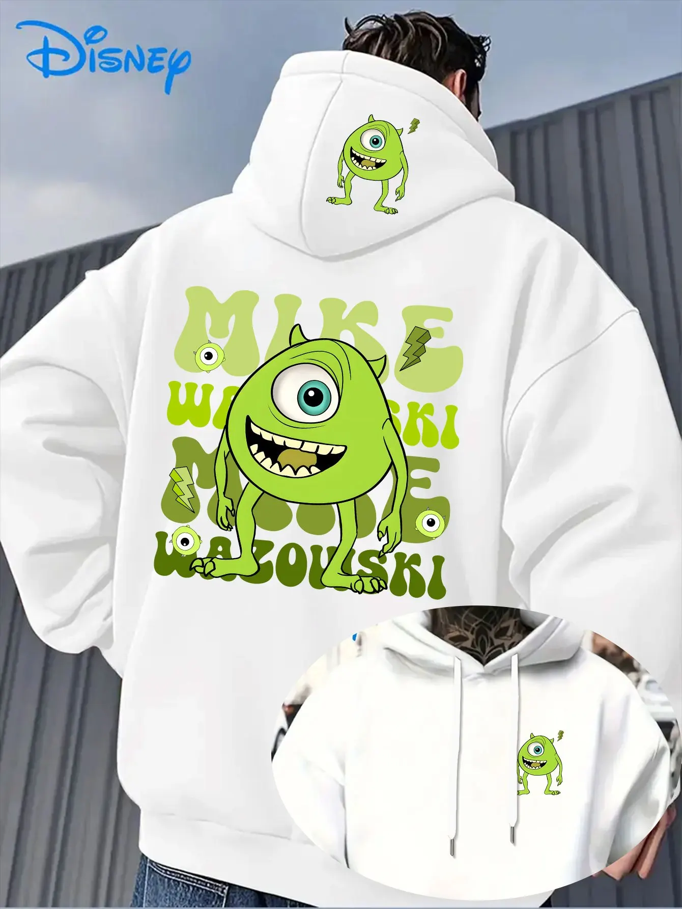 

Disney Hoodie with McMover Graphics, Monster University Cartoon Puller, 100% Cotton Casual Streetwear for Parents and Children
