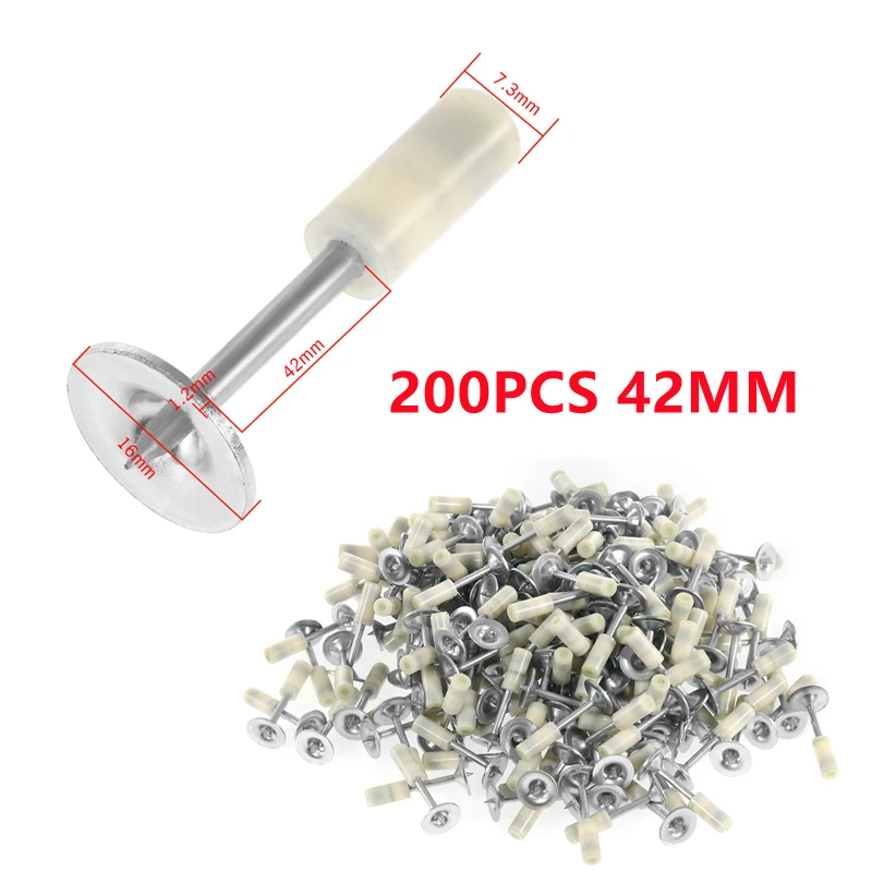 80/100/200PCS 16/20/25mm Nails Suitable for 7.3mm Nail Gun Round Steel Nails for Manual Steel Nails Gun Accessories Steel Nails